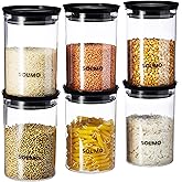 Amazon Brand - Solimo Plastic Storage Jar and Container Set I Air Tight & BPA Free Containers For Kitchen Storage Set I Grocery Kitchen Container Set 