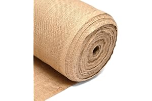 DISCOUNT FABRICS LTD 5m Hessian Fabric – Textured Burlap Jute Sack Material– 72” Inch Wide, 183cm Wide, 10oz 225GSM –Fabric for School Boards, Gardens, Table Runners, Arts & Crafts – by Discount Fabrics