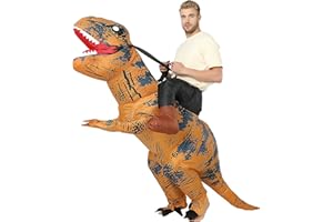 FXICH gonfiabile Trex costume per adulto, uomini e donne Dinosauro Rider Funny Fancy Dress Party gonfiabile Costume Brown (adatto per gli adulti con un'altezza di 150-190 cm)