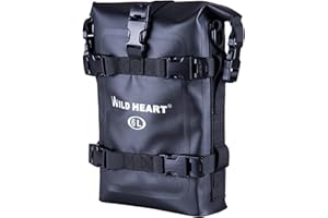 WILD HEART Borsa Asciutta per Moto Crash Bar Bags per Moto Usata come Bagaglio Sedile Posteriore Rack Sella Posteriore Fender Pouch Dirt Bike Gear Borsa laterale per Attrezzi Pack