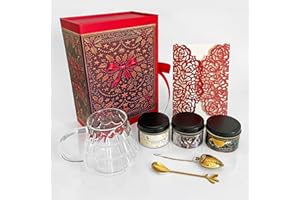 COFFRET CADEAU NOËL - 3 thés premium - Tasse - Infuseur - Petite cuillère - Carte de voeux - Idée cadeau originale, Noël, fête, anniversaire, jour de l'an - TÉTI