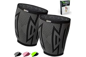 2 Pack Manchon de Compression Cuisse Homme et Femme - Maintien Cuisse pour Soulager Douleurs Ischio-Jambiers, Quadriceps et L'Aine, Tensions Musculaires, Crampes et Running - Respirant et Antidérapant