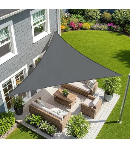 Sonnensegel Rechteckig Mit LED Beleuchtung Licht, Sonnenschutz Wasserdicht Polyester Oxford Stoff Mit 95% UV-Block Markisen Für Draußen Terrasse Balkon Und Garten,2X3m