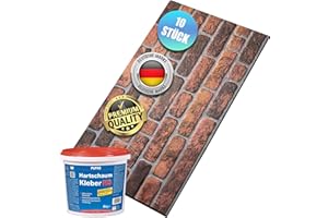 AS Country Stone® Wandverkleidung Steinoptik | 100x50x2 cm | 3D Effekt Wandpaneele Steinoptik für Küche und Wohnzimmer | Innen- und Außenbereich - 3D Wandpaneele | 10 Stück mit Montagekleber |