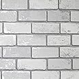 Arthouse Metallic Brick White/Silver 692201