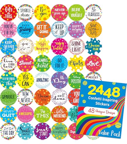 Rouleau De 500 Autocollants Motivants - Messages Positifs Multicolores, Pour Scrapbooking, école, Décoration - 4
