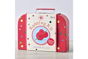Buttonbag Knitting Craft Kit Learn to Knit - Kids Crafts kit - Suitable for All Levels - Simple Patterns and Full Instructions - Childrens Craft Kit with Gift Suitcase