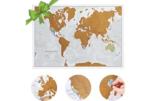 Scratch the World® Travel Map - Poster con mappa del mondo da grattare - Aggiornato nel 2025 - A2-59 x 42 cm - Maps International - 50 anni + di creazione di mappe