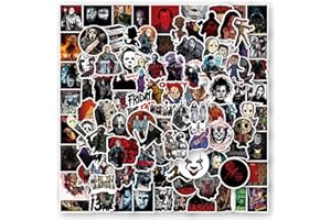 BIMANI Lot de 100 films d'horreur pour bouteilles d'eau, ordinateur portable, skateboard