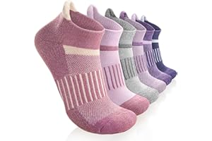 MOSEY KOSY Chaussettes de randonnée courtes en laine mérinos chaudes compressives et thermiques pour homme et femme 6 paires