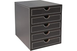 Osco Faux Leather 5 Tier Paper Sorter - Brown BPU5TPSP