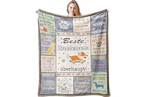 ‎JINMAPLE Jinmaple Geschenke für Hundebesitzer Frauen, Hundemama Geschenk Decke 150x130CM, Hundegeschenke für Hundemama Mutter Hundeliebhaber Geburtstags Muttertagsgeschenke für Hundemama von Tochter Sohn