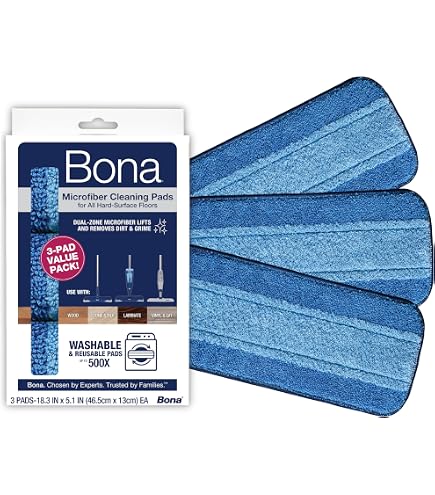 Bona Balai Serpillère Microfibre Télescopique - Nettoyage Sol Professionnel Bleu Balai Microfibre Télescopique