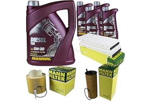 DIEDERICHS Filter Set Inspektionspaket 9 Liter MANNOL Motoröl Diesel TDI 5W-30 API SN/CF MANN-FILTER Luftfilter Innenraumfilter Ölfilter