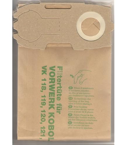 Lot De 8 Sacs Aspirateur Vorwerk Folletto 120-122 - Sacs Compatibles Haute Qualité