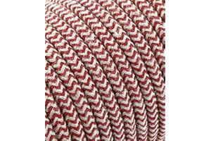 Merlotti Câble électrique Rond revêtu de Tissu, Beige, 20.380