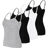 Camisole Vest Tops for Women Ladies Spaghetti Basic Strap Tank Crop Sport Top Summer Sleeveless T-Shirt Casual for Sports Yog