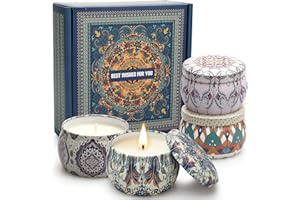 ‎YINUO LIGHT Duftkerzen Geschenke für Frauen, 4 Packs Duftkerzen Geschenkset, Geschenk zum Valentinstag, 508g Natürliches Sojawachs, Aromatherapie Kerzen für Stressabbau und Entspannung des Körpers für Frauen