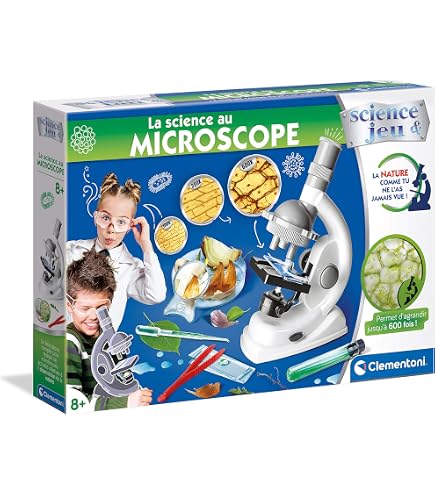 Microscope Pour Enfants Science4you - Kit Labo Avec 11 Accessoires + Livre D'Expériences - Éducatif 6-12 Ans