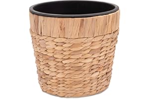 ‎DECORASIAN Decorasian Blumentopf rund geflochten aus Seegras mit stabilem Kunststoffeinsatz zum bepflanzen - Pflanztopf - 26cm