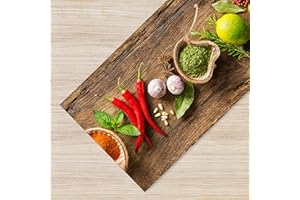 Il Gruppone Passione Casa Tappeto Cucina Antiscivolo Made in Italy Passatoia Antimacchia Multiuso Corridoio Soggiorno Lavabile in Lavatrice - Aromi - 50x150 cm