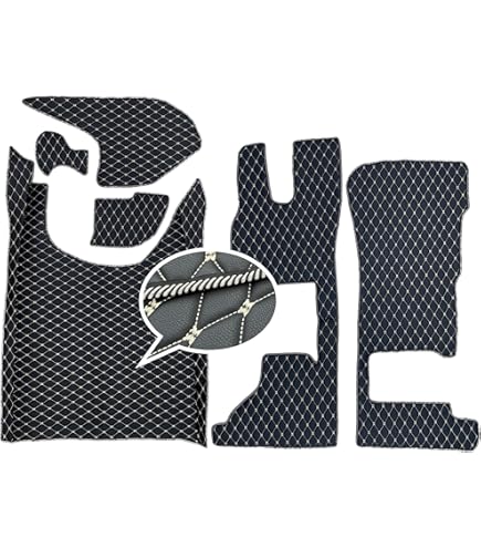 Tappetini Per DAF XF 105 2006-2012 - Trapuntati, Antiscivolo E Impermeabili, Marrone Scuro - Foto 12