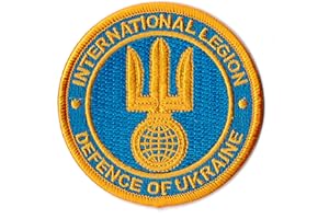 NAGAPATCHES Parche Escudo Legión Internacional Ucrania Parche Militar Termoadhesivo