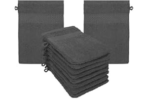 Betz 10 guanti da bagno manopola Palermo 100% cotone misure 16 x 21 cm colore antracite