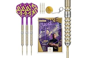 Target Darts Luke Littler Gen 1 Prodigy Steel Tip Swiss Point Darts, 90% Tungsten Darts, 22G/23G/24G | Generation 1 Gold Steel Tip Darts, G1 Player Edition Swiss Points Dart Sets, Flights and Shafts