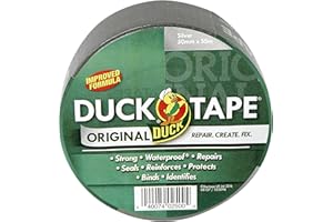 Duck Cinta de reparación de tela adhesiva de alta resistencia impermeable, 50 mm x 50 m, 50 mm x 50 m, fórmula mejorada