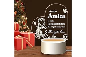 HooJtny Regalo Amica Compleanno, Regalo Amica Speciale Originale, Luce notturna a LED, Idee Regalo per le migliori amiche