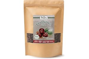Biojoy Canneberges séchées BIO (1 kg), sans sucre, douceur naturelle de fruits du jus de pomme dense