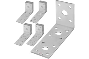 KOTARBAU® 50 Soportes de esquina en forma de L, 100x50x40mm, Acero galvanizado, Conector de ángulo recto de unión de 90 grados, con agujeros de montaje, escuadras metálicas para muebles, 50 unidades