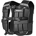 PROIRON Weighted Vest 10kg/20kg, Fully Adjustable Weight Vest for Men Women, Body Weight Vest for Running Workout Walking Boxing Strength Training Fitness Cardio, Weight Loss,Home Gym Equipment,Black