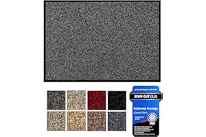 ‎CARPET DIEM Prestige Dirt Trapper Mat, Beautiful and Durable, Premium Doormat for Indoor and Outdoor Use, Clean Mat for Entrance Area, Hallway & Front Door, Anthracite-Black, 60 x 80 cm