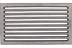 CHM GmbH® Grille de Cheminée 16 x 28 cm en Fonte - Grille de Four, à Cendres et de Feu