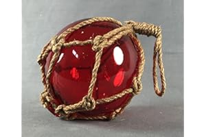 Fishing Ball Red Approx. 13 cm in Rope Net