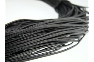 ‎ESNADO esnado Lederschnur Rund - 1,5 mm. Schwarz. 5 Meter | ECHTES Leder | pflanzlich gegerbt | ideal für die Herstellung von Schmuck und Armbändern, Basteln oder Dekorieren, DIY-Projekte, Mittelalter