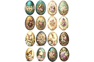 Josys Bastelmärchen Reispapier A4 Strohseide Decoupage Ostern Ostereier Hasen Hahn Blumen RE1961