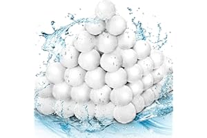 tillvex® Pool Filterbälle 1400g Filter für Sandfilteranlage [Design 2025] | Ersetzen 50kg Filtersand | Extra langlebige Filter Balls für glasklares Wasser | Umweltfreundlicher Ersatz