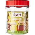 Sunpet J0400 Food Storage Canisters, Plastic, Red, 400 ml, Small, Pack of 3