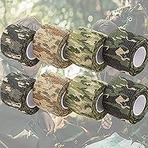 Nastro Mimetico PATIKIL Nastro Avvolgente Camouflage 4,5 X 5Cm, 4 Rotoli Di Autoadesivo Per Torcia Per Fotocamera Da Arrampicata All'Aperto Da Caccia, Neve Bianco E Nero Nastri Adesivi In Vinile
