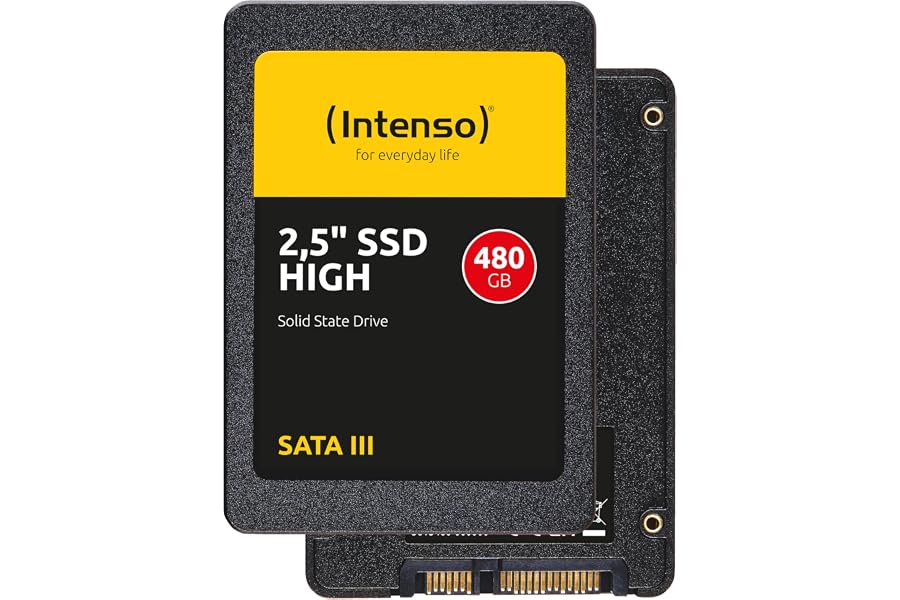 Intenso 480GB SSD Serial ATA III - Disco duro sólido (480 GB, Serial ATA III, 520 MB/s, 500 MB/s, 6 Gbit/s, 133120 IOPS)
