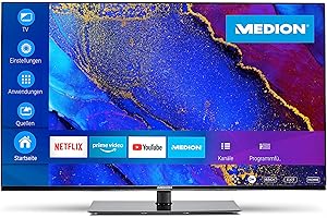 MEDION X14333 (MD 31945) 108 cm (43 Pouces) UHD Télévision (Smart TV, 4K Ultra HD, Dolby Vision HDR, Dolby Atmos, Netflix, Prime Video, MEMC, Micro Dimming, PVR, Bluetooth)