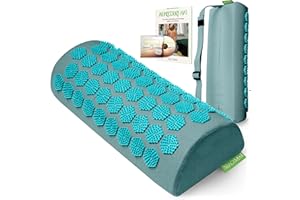 BACKLAxx ® Coussin massage acupression – Coussin picot pour la détente du dos, de la nuque et des épaules – Tapis d acupression contre les tensions – Coussin de massage cou…