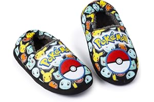 Pokémon Pantofole Bambino - Ciabatte da Casa Pantofola Mocassino Stivaletto Antiscivolo Per Bambini Pikachu