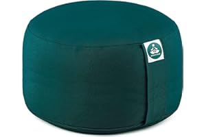 Present Mind Cuscino Meditazione Yoga Zafu, Altezza 20 cm, Rivestimento in Cotone Lavabile