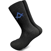 Guanti Massonici In Cotone Bianco - Ricamo Square & Compass Blu - Foto 5