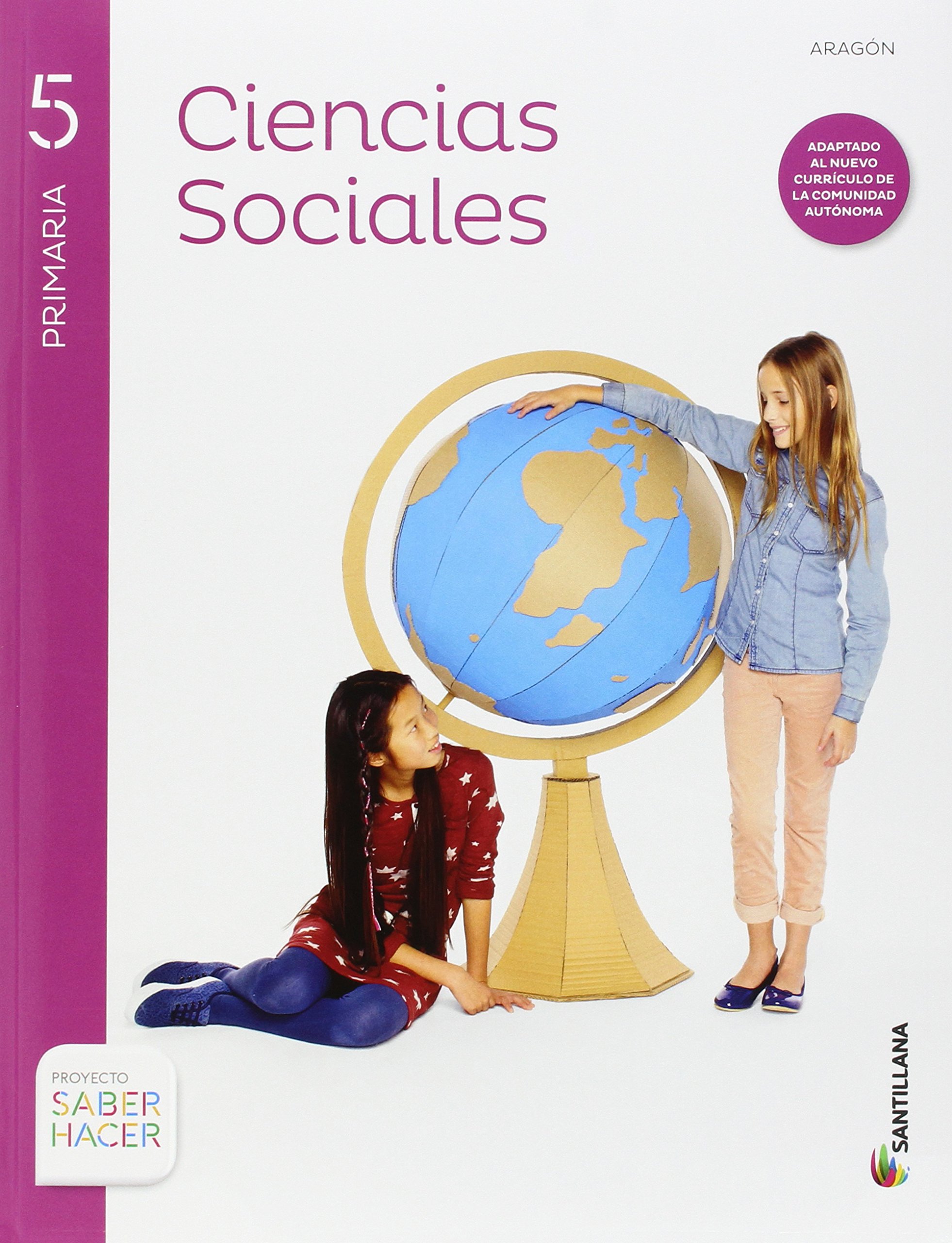 CIENCIAS SOCIALES + ATLAS ARAGON 5 PRIMARIA SANTILLANA