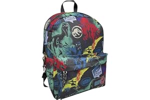 CYPBRANDS Jurassic World, Mochila Juvenil Producto Oficial Jurassic World Adaptable a Trolley de Color Negro (CyP Brands)